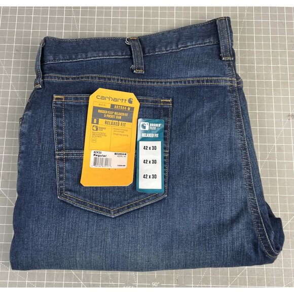 Carhartt Men's Rugged Flex Relaxed Fit Jeans Regular 42x30 BD2804-M 5-Pocket NEW - Picture 1 of 9